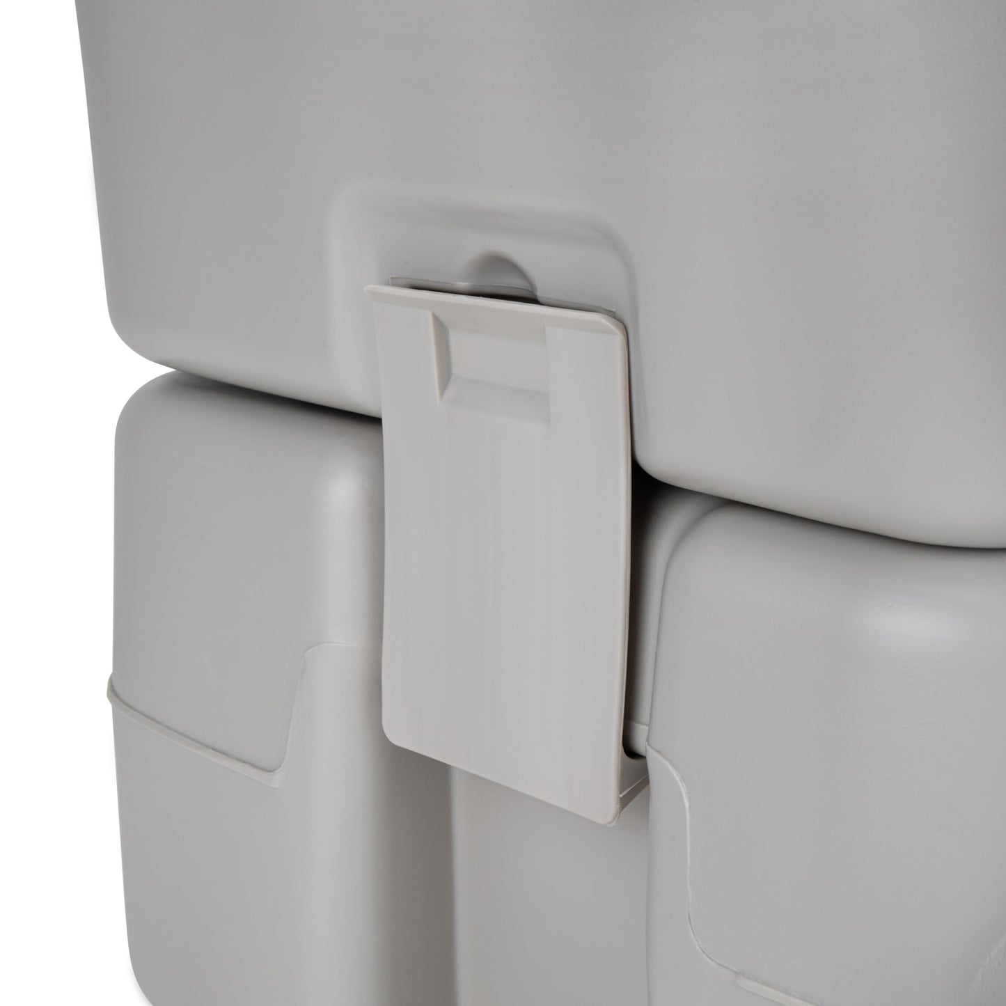 Camco 5.3-Gallon Portable Toilet - Features Detachable Holding Tank w/Sealing Slide Valve & Bellow-Type Flush - Easy Transport w/Compact Lightweight Design & Carry Handle - Gray (41541)