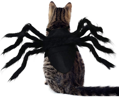 Halloween Spider Costume for Dog Cat, Halloween Pet Costume Halloween Decorations, Spider Decor Halloween Party Supply, Spider Cosplay Costumes with Adjustable Velcro for Small Medium Dogs and Cats