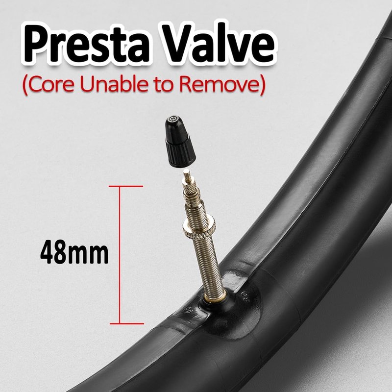 Corki Cycles 26 Inch Mountain Bike Tire Inner Tube 26 x 1.75 1.85 1.9 1.95 2.0 2.1 2.125 Presta Valve 48mm, Heavy Duty Butyl Rubber 26in MTB Bicycle Tube Replacement 2 Pack