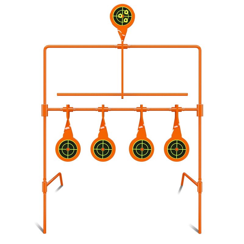 Highwild Air Gun Resetting Target Auto Reset Steel Target, Rated for .22 Caliber - Neon Orange