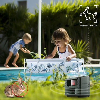 Bird-X Yard Gard, Electronic and Ultrasonic Animal Stopper Device with Motion-Sensor, Easy to Install, Covers up to 4,000 sq. ft., 15-25 kHz Frequency, 6.75" x 5.5" x 3.5"