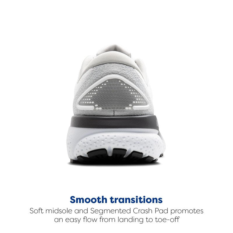 Brooks Women’s Ghost 16 Neutral Running Shoe - White/Oyster/Lava - 6 Medium