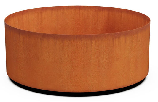 PLANTERCRAFT Corten Steel Metal Planter Box, Round Sizes, Modern Garden Steel planters for Commercial and Residential Outdoor Use.