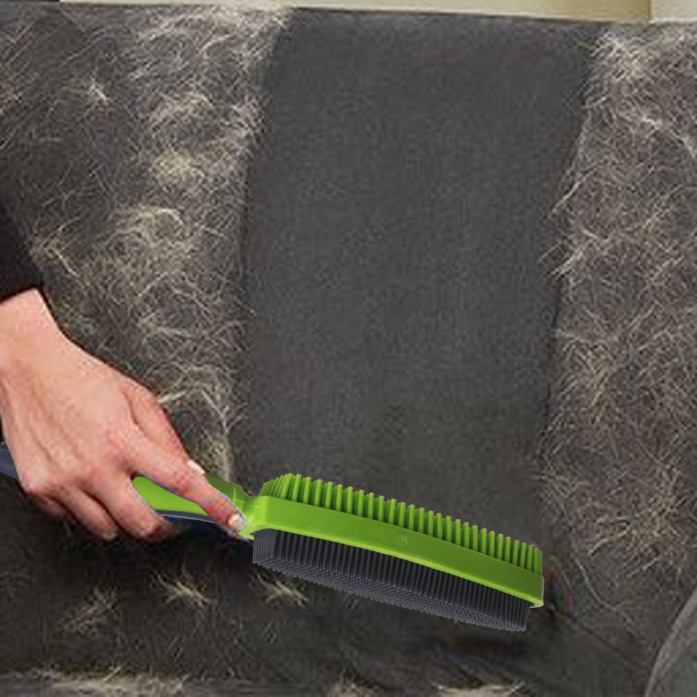 Godiyyer Rubber Pet Hair Removal Brush for Couch Clothes Dog Cat Pet Hair Carpet, Also Used as Dog Cat Bath Brush with Massage Effect