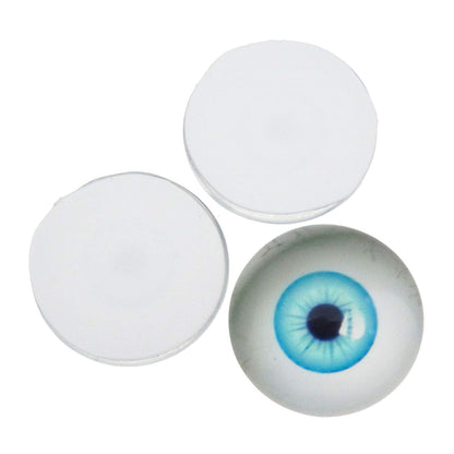 20 pairs 20mm Halloween Glass Human Eyes for Art Dolls Sculptures Props Masks Fursuits Jewelry Making Taxidermy Flatback Cabochon