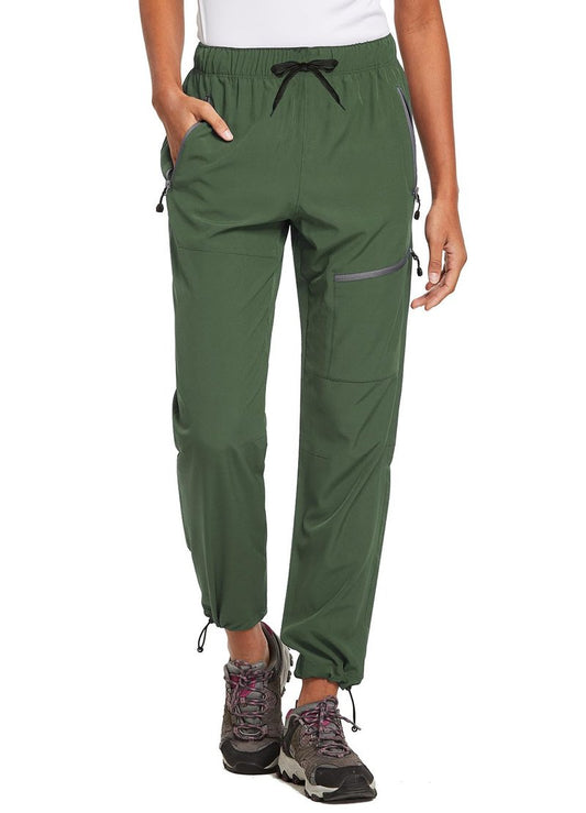 baleaf Travel Pants Women Hiking Long Tall Lightweight Quick Dry Water Resistant Cargo Pants 31'' Trip 31''-Army Green XS