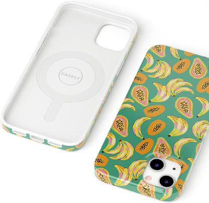 Casely iPhone 14 Case | Fit Check | Neutral Checkerboard | Compatible with MagSafe | Classic Ultra Slim Design