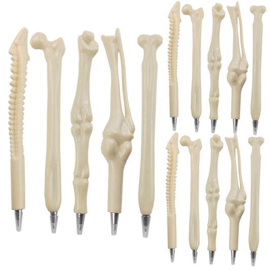 GXXMEI 15PCS Bone Pens Skeleton Finger Ballpoint Pen Novelty 0.5mm Blue Ink Pens for Doctor Nurses Kid Present Party Favor Halloween School Office Party