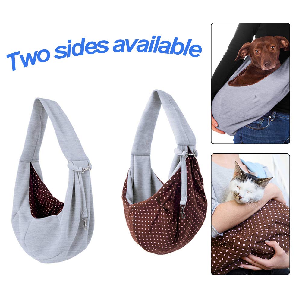 BUYGOO Puppy Sling Carrier Bag for Small Dog, Cat, Comfortable and Durable Pet Sling Shoulder Bag Travel Carrier Bag for Puppy Kitty Small Dogs Cats