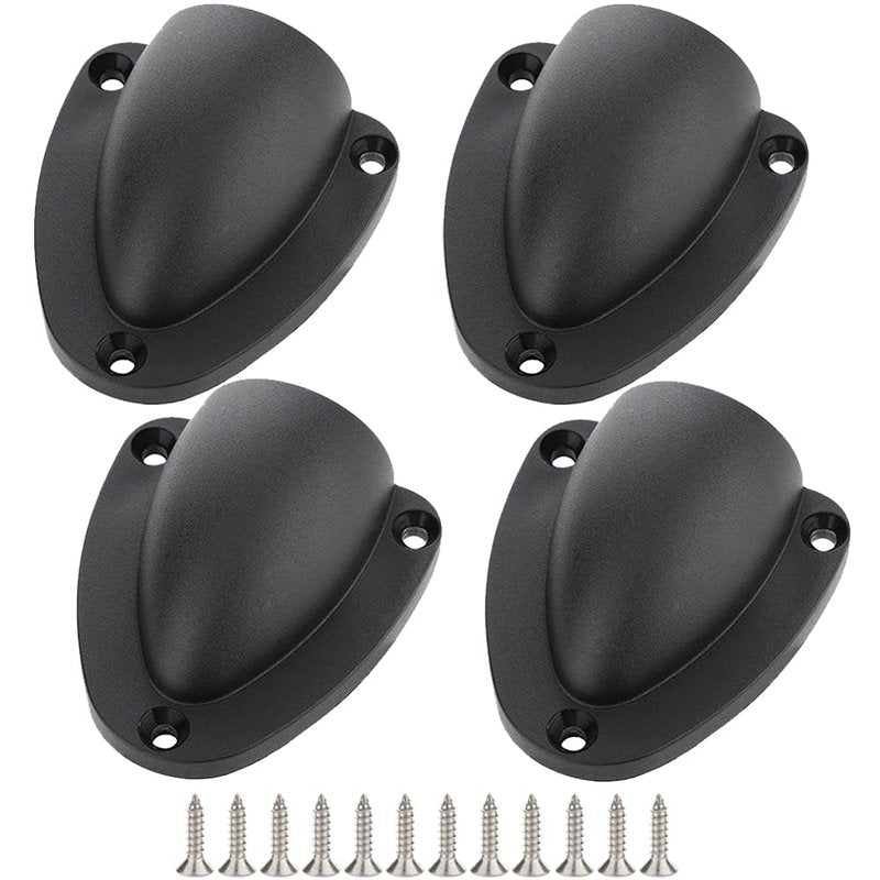 VTurboWay 4 Pcs Nylon 2-1/2" Marine Wire Cable Vent Cover, Clamshell Vent for Boat, Smooth Edge Thickness 1/8", Wire Vent Cover, Clamshell Vent, Free Installation Screws