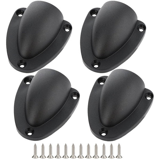 VTurboWay 4 Pcs Nylon 2-1/2" Marine Wire Cable Vent Cover, Clamshell Vent for Boat, Smooth Edge Thickness 1/8", Wire Vent Cover, Clamshell Vent, Free Installation Screws