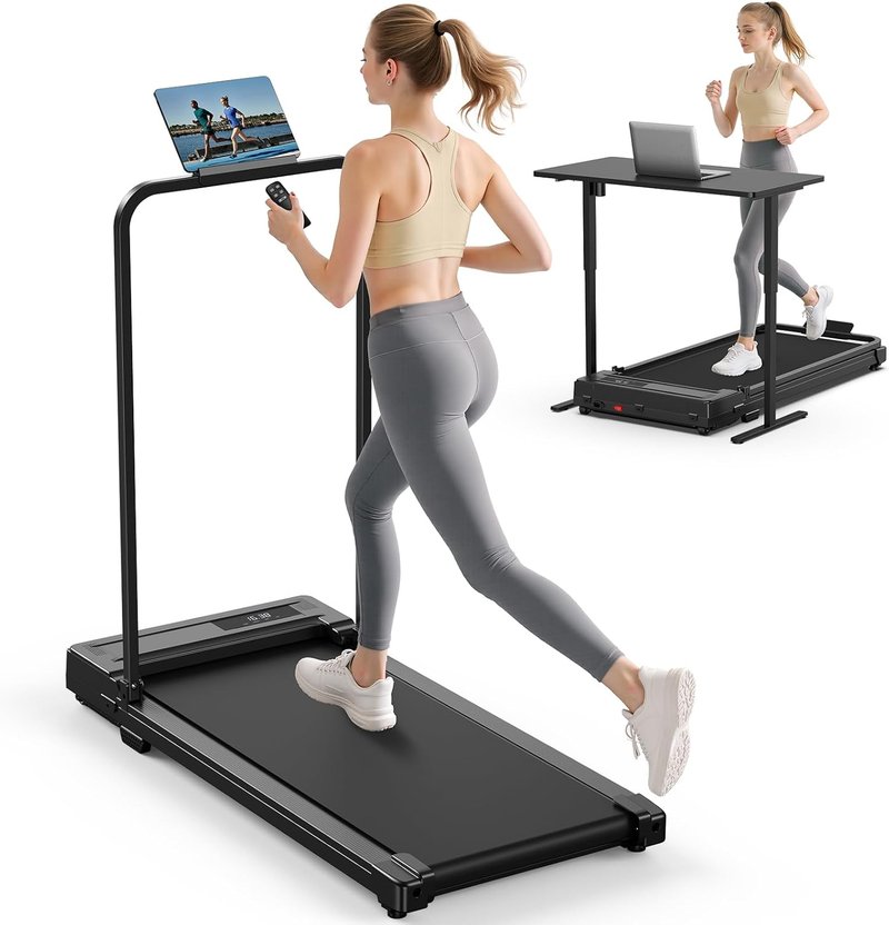 Walking Pad Treadmill for Home - Compact Folding Electric Treadmill with Handle for Small Spaces | Quiet Mini Indoor Design