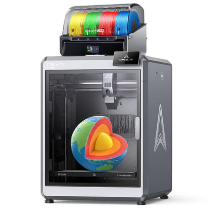 Creality K2 Plus Combo 3D Printer,Multi Color Printing with New CFS,Max 600mm/s Printing Speed,Full-auto Leveling,Next-Gen Direct Drive Extruder,Dual Al Camera,Build Volume 13.78 * 13.78 * 13.78Inch