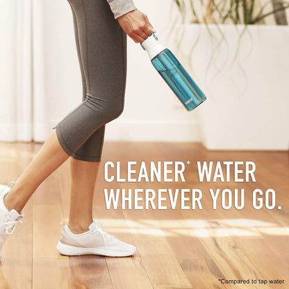 Brita Insulated Filtered Water Bottle with Straw, Reusable, BPA Free Plastic, Sea Glass, 26 Ounce