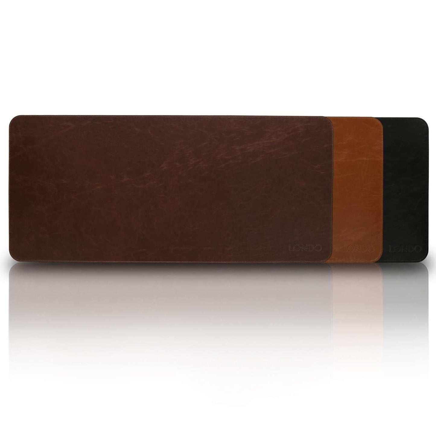 LONDO Leather Mousepad - Extended Desk Mat - Smooth Surface & Non-Slip Base