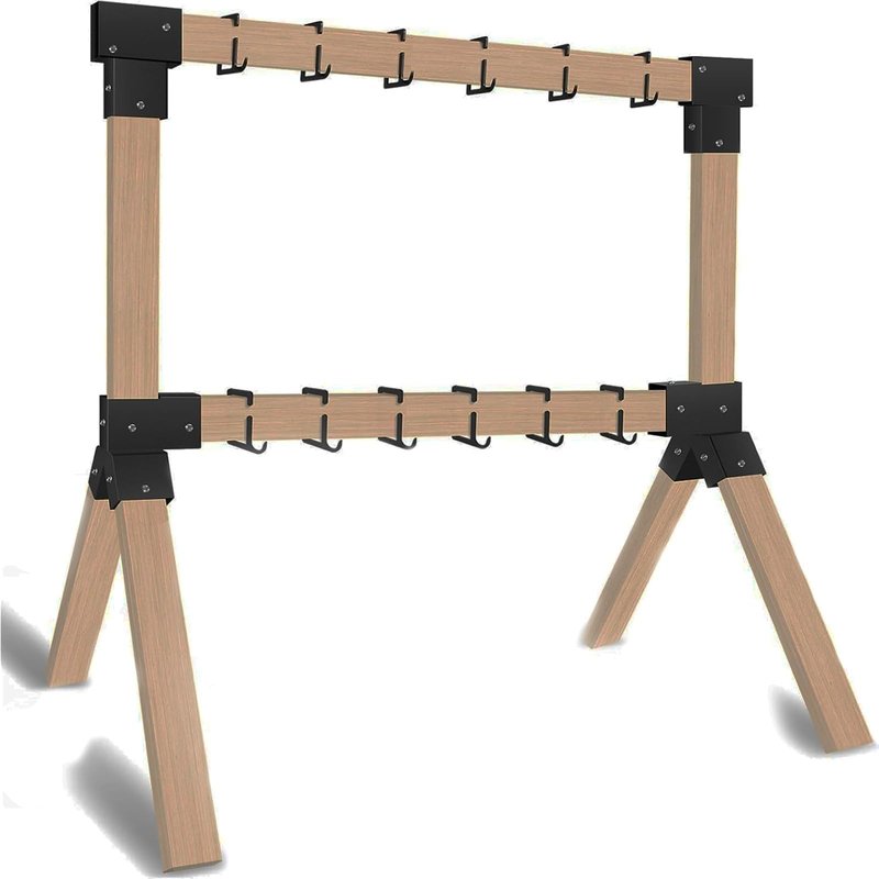GADFISH 2 X 4 Steel Target Stand Brackets, Modular Shooting Target Hanger, Shooting Target Holders, Heavy Duty Y & T Brackets with 12 Hanger Hooks for DIY Shooting Outdoor Range(Only Brackets)