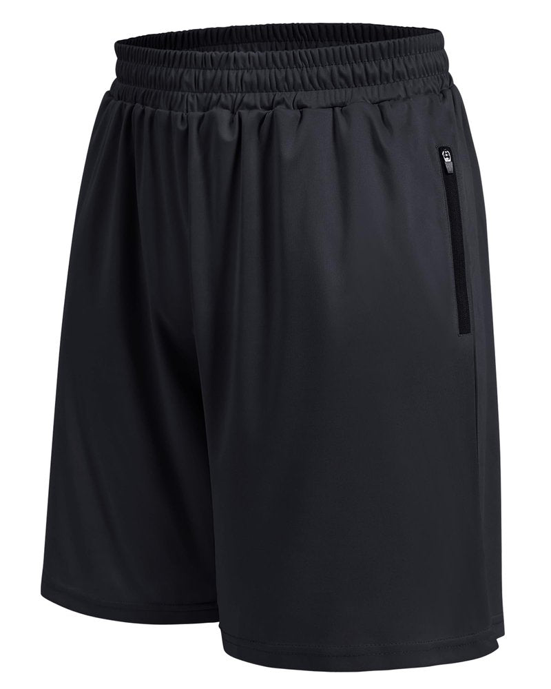 BOOJO Basketball Gym Mens Shorts with Zipper Pockets - Quick Dry Lightweight Athletic Workout Running Casual Shorts for Men