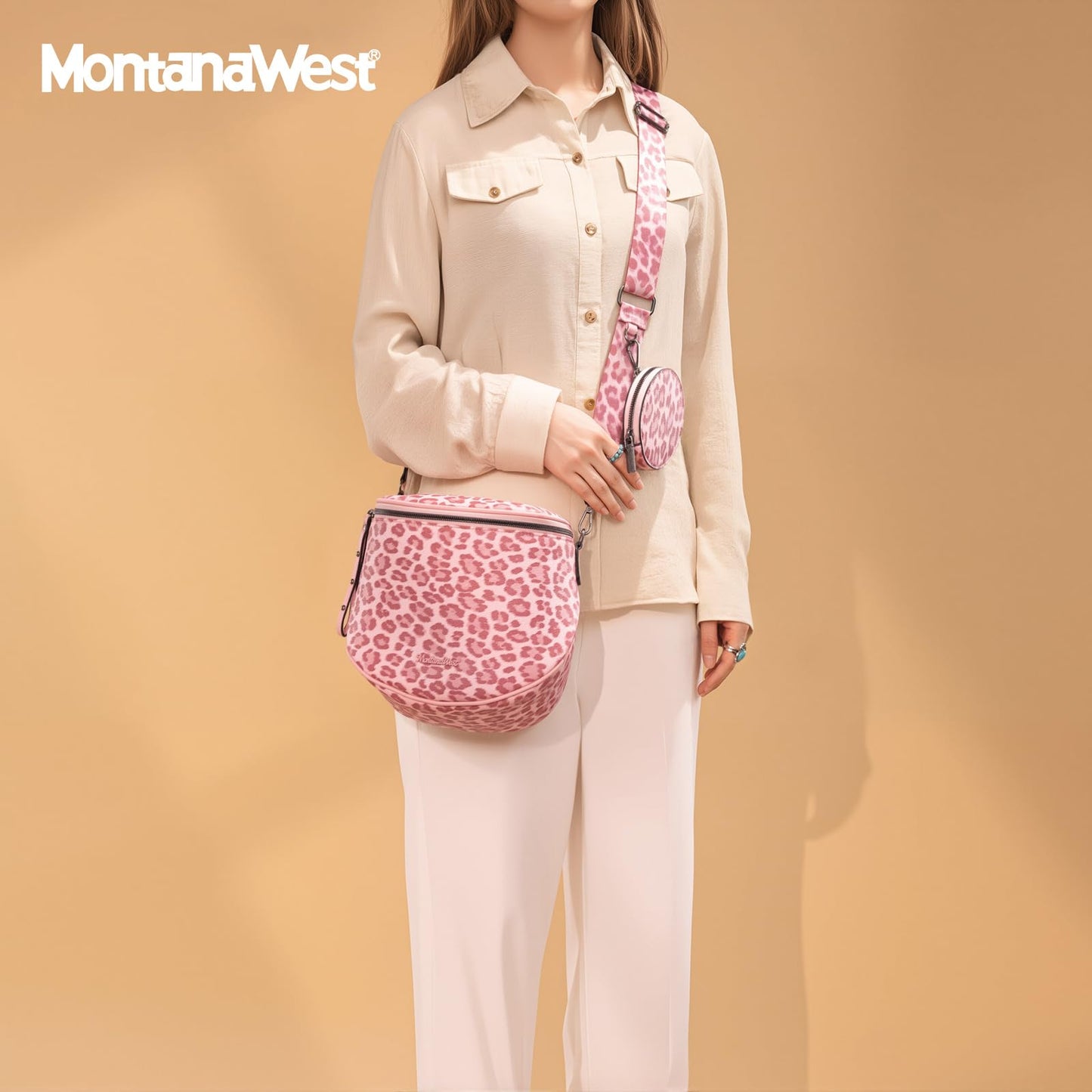 Montana West Crossbody Bags Bum Bag for Women Large Sling Bag with Adjustable Strap and Coin Purse