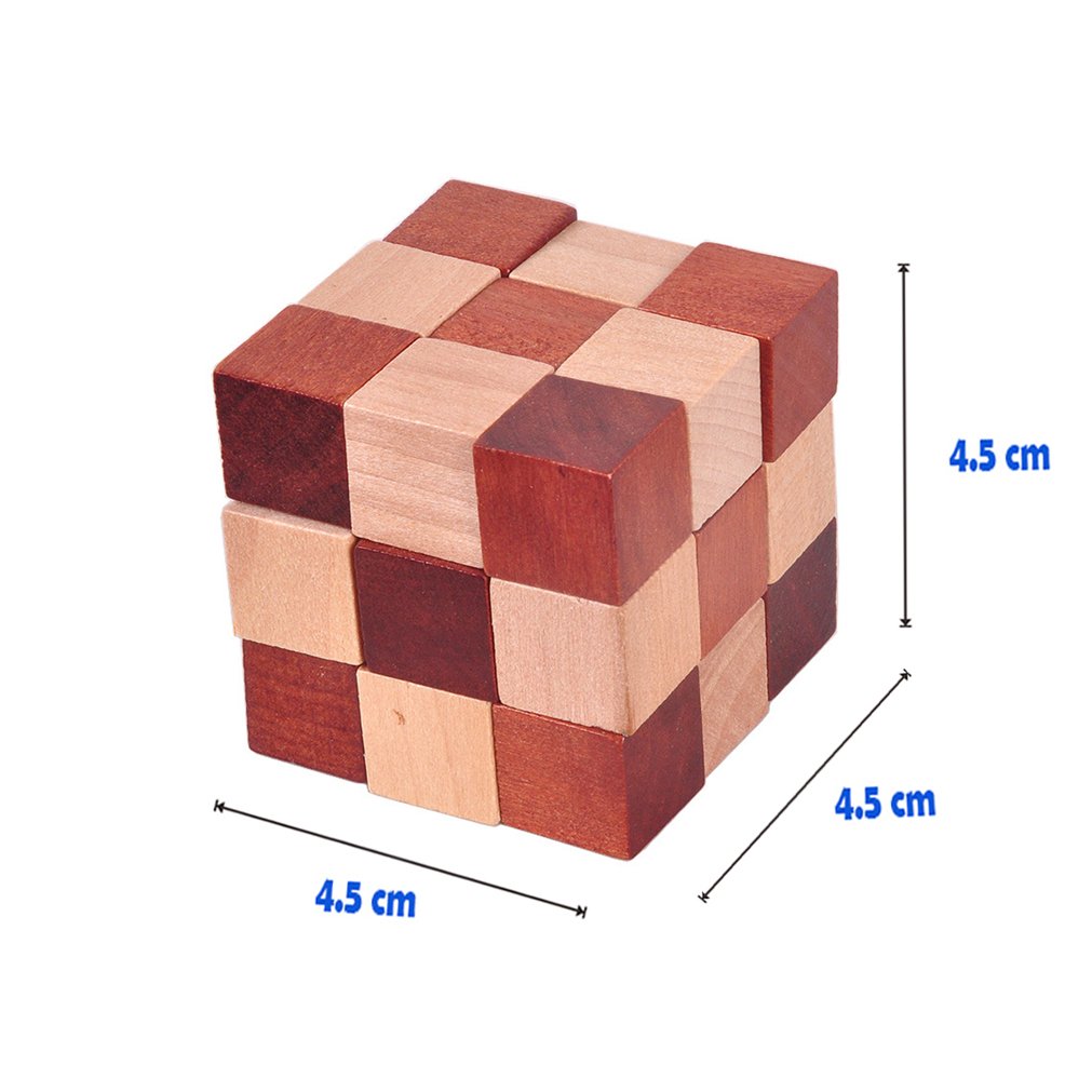 Gracelaza 6pcs Wooden Blocks Brain Teaser Puzzles Set 3D Interlocking Wood Jigsaw Games - Ideal Mind Toys and Gift for Kids and Teens