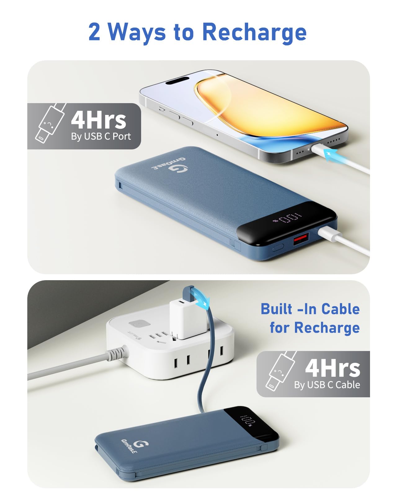 Portable Charger 20000mAh，22.5W Fast Charging Power Bank, Cell Phone Replacement Battery with 5 Output 2 Input for iPhone 16/15 Plus/15 Pro Pro Max,Samsung Galaxy,and More(1 Pack,Pearl Black)