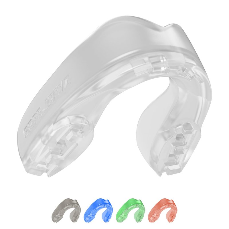 SAFEJAWZ Mouth Guard, Elements Dual Layer Mouthguard for Adults with Case, Easy Fit Remoldable Mouthpiece for Football, Boxing, Lacrosse, Basketball & All Contact Sports (Adult 12+ Years, Wind)