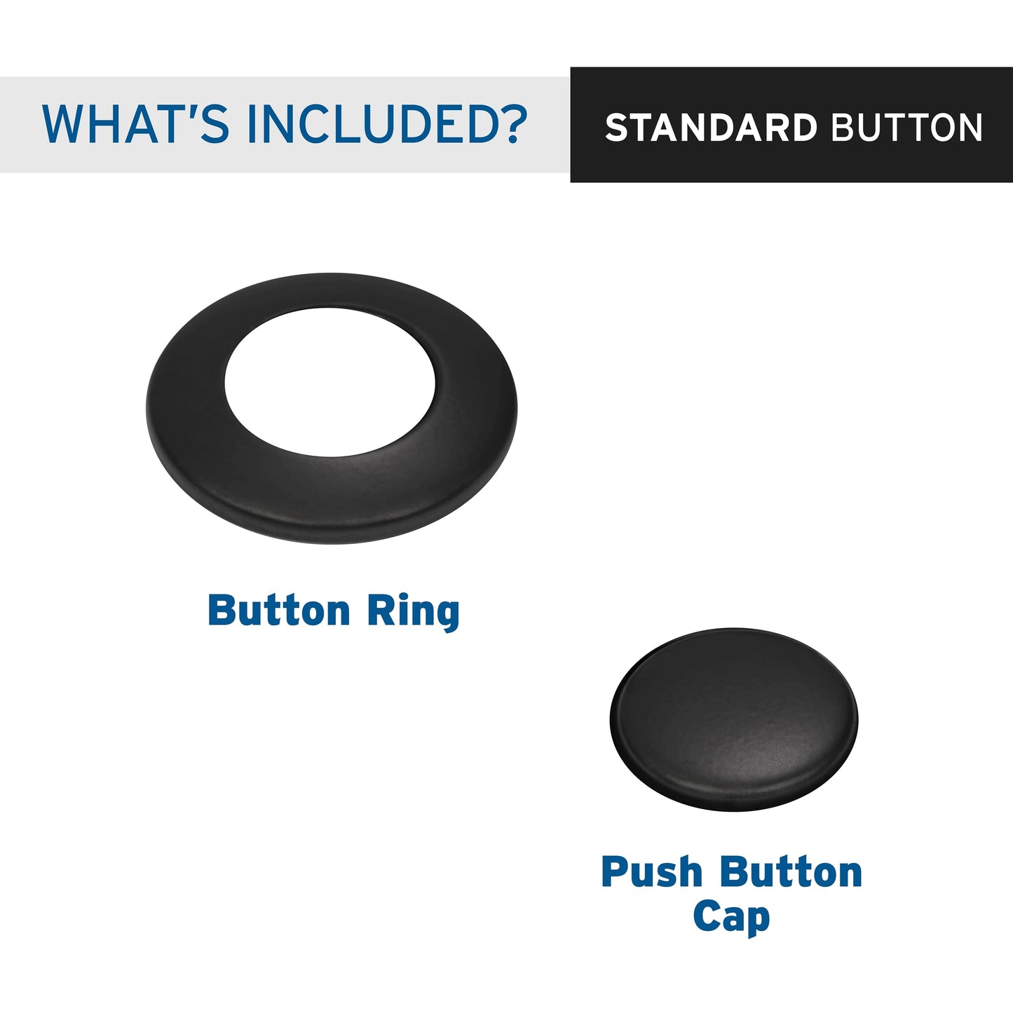 InSinkErator STC-MTBLK Push SinkTop Switch Button, Matte Black