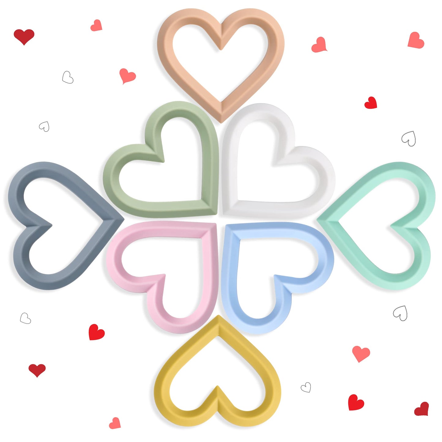 FEISCS Baby Teether Silicone Teething Toys for Babies 6-12 Months 0-6 Months,Baby Chew Toys Teething Relief,Gifts for Babies,BPA-Free