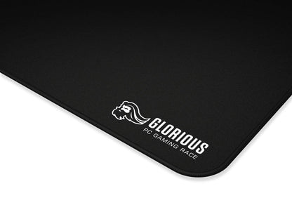 Glorious 3XL Extended Gaming Mouse Mat/Pad - Large, Wide (3XL Extended) Black Cloth Mousepad, Stitched Edges | 24"x48" (G-3XL)