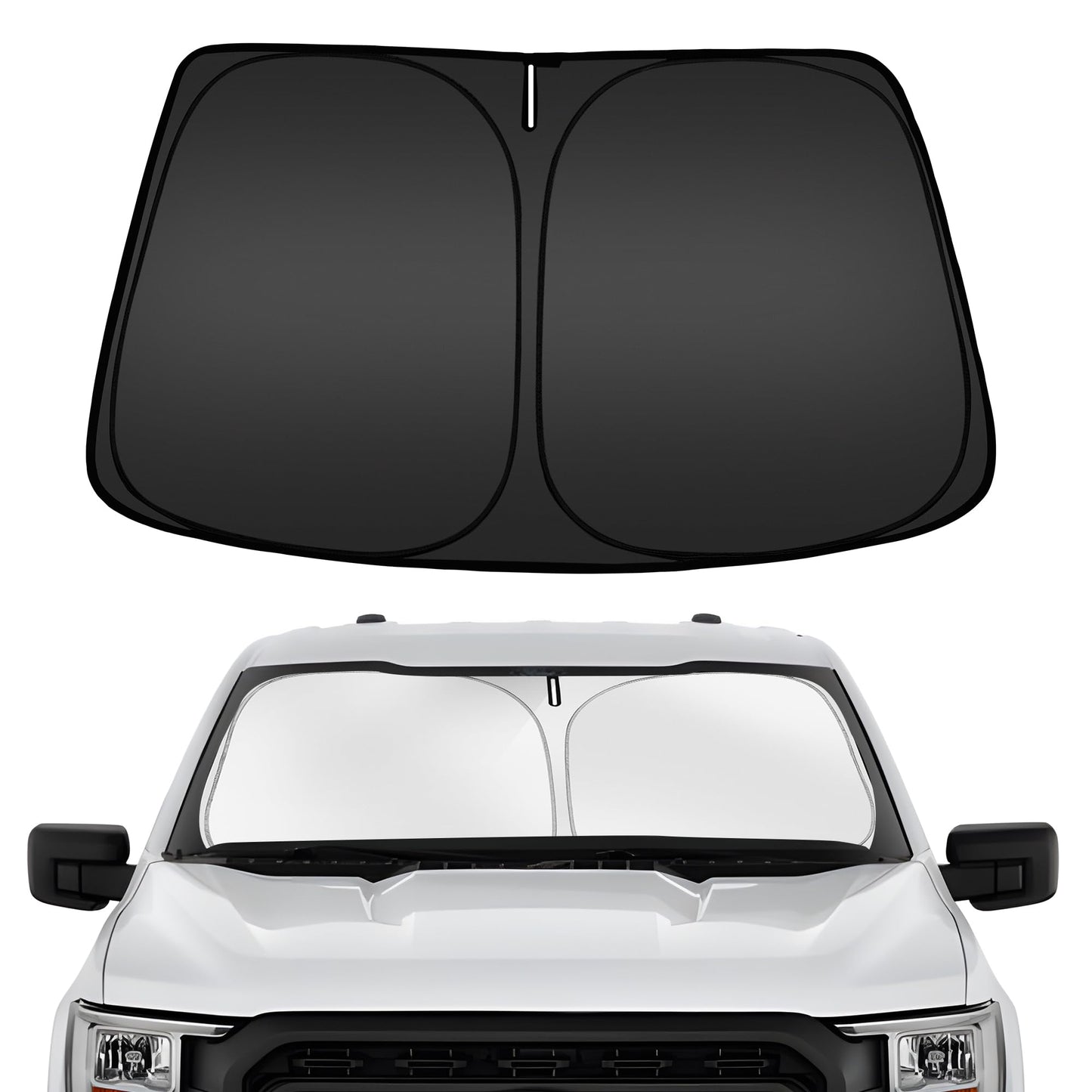 ARISMOTOR Windshield Sun Shade for Ford F-150 F150 2021-2025, Custom Fit Foldable Front Window Sunshade Sun Visor Protector, Block UV Rays Keep Your Car Cooler