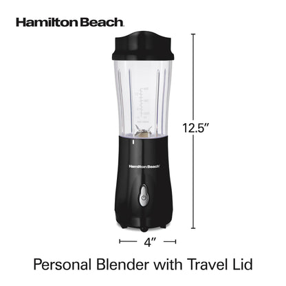 Hamilton Beach Portable Blender for Shakes and Smoothies, 14 Oz BPA Free Travel Cup & Lid, Durable Stainless Steel Blades, Personal Smoothie Blender, Coral (51171)