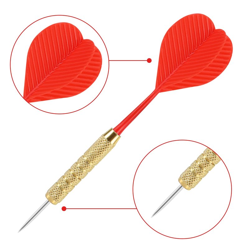 Accmor 18 Pack Steel Tip Darts - 18 Gram Metal Dart Set for Dartboard