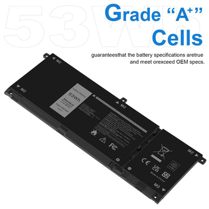 53Wh H5CKD Battery for Dell Vostro 5300 5301 5401 5501 5402 Latitude 3410 3510 Inspiron 5300 5401 5408 5409 5501 5508 5400 5406 5509 7405 7300 7500 2-in-1 Silver Edition 7T8CD TXD03 0H5CKD JK6Y6