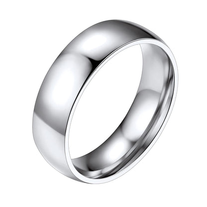 PROSTEEL Wedding Bands Mens Ring 6mm Stainless Simple Knuckle Rings