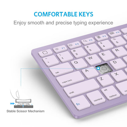 OMOTON Bluetooth Keyboard Compatible with iPad 10th Generation, iPad 10.2 (9th/8th/7th), iPad Pro 13/12.9/11 inch, iPad Air/Mini and More iOS Devices, White