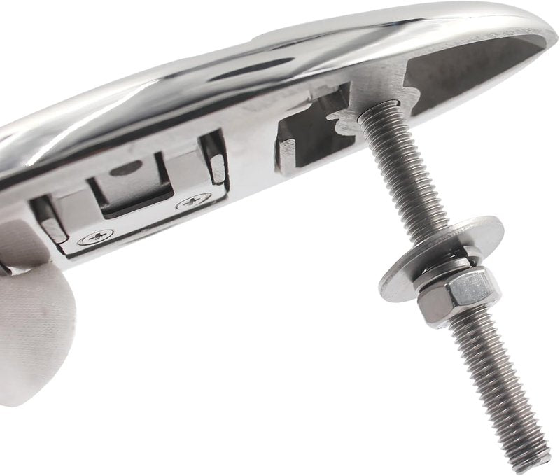 Marine Grade Boat Cleat - 6-Inch 316 Stainless Steel Folding Cleat | Ideal for Kayaks & Docks