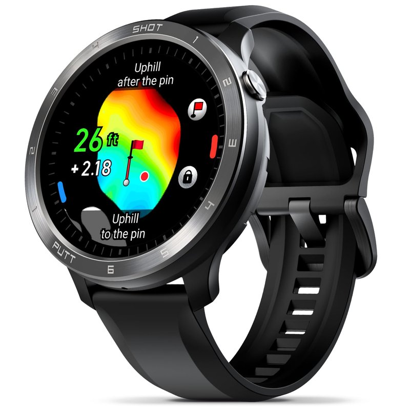 Voice Caddie T11 PRO GPS Golf Watch AMOLED Display, Green Undulation No Monthly Subscription 40k+ Preinstalled Courses w/Shot Tracking, Practice Tempo Mode, Putt View 1.3" OLED Touchscreen Plus V-A.I