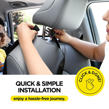 Lebogner Kick Mat Auto Seat Back Protectors + 3 Organizer Pockets, 2 Pack Waterproof Fabric Seat Cover For The Back Of Your Seat, X-Large Car Back Seat Protectors, Backseat Child Kick Guard Seat Saver