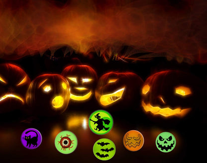 Taocco 72 Pieces Halloween Bouncing Balls,6 Halloween Theme Designs Glow in The Dark Bouncy Toys Balls,Halloween Party Favor Supplies,School Classroom Game Rewards,Trick or Treat Party Bag Filler