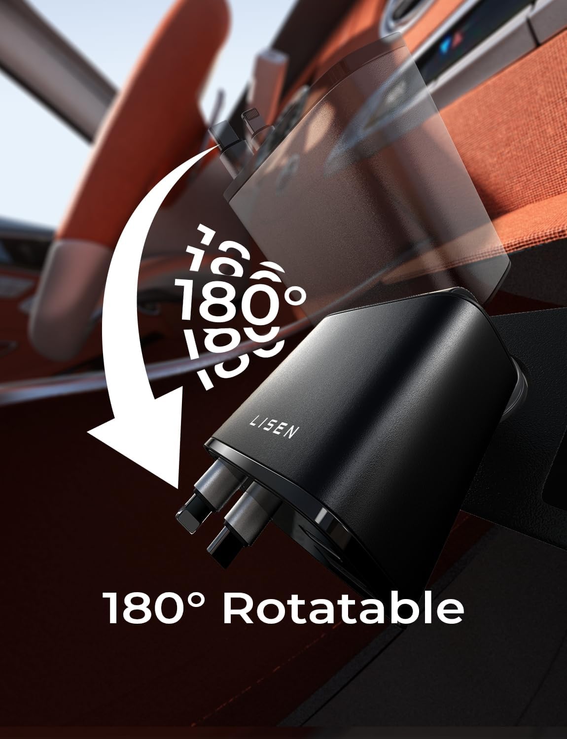 LISEN Retractable Car Charger, Lighting Deals of Today, Retractable Car Charger for iPhone 17 Pro Max Air 16 15 iPad Samsung, Valentines Day Gifts for Men Women, Ford F150 ASccessories