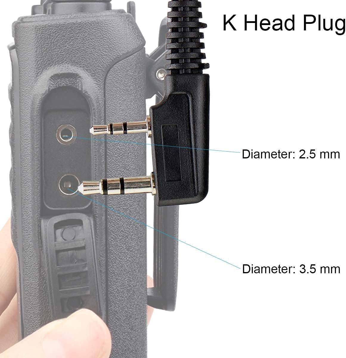 Retevis Walkie Talkie Headset, Acoustic Tube Radio Earpiece Compatible with Baofeng UV 5R 88E RT24 RT27 RT622 Two Way Radio, Security Headset，Suitable for Security and Event Scenarios (2 Pcs)