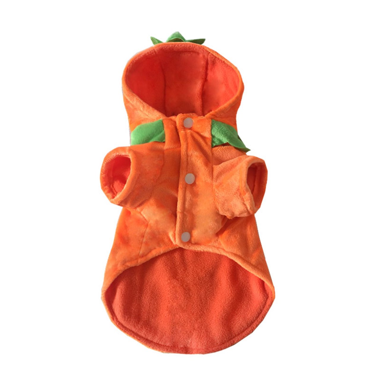 Mogoko Dog Cat Halloween Pumpkin Costume,Pet Cosplay Costumes,Puppy Warm Outfits Fleece Hoodie Animal Autumn Winter Clothes (S Size)