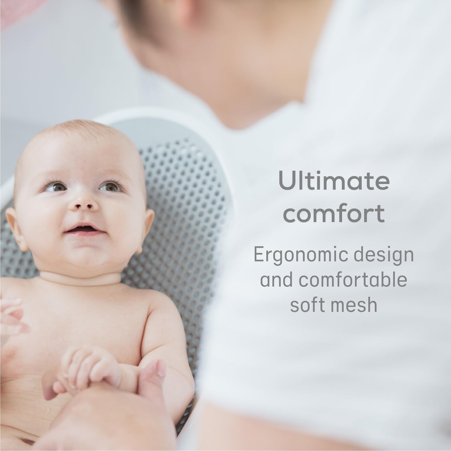 Angelcare Baby Bath Support (Gray) | Ideal for Babies Less Than 6 Months Old