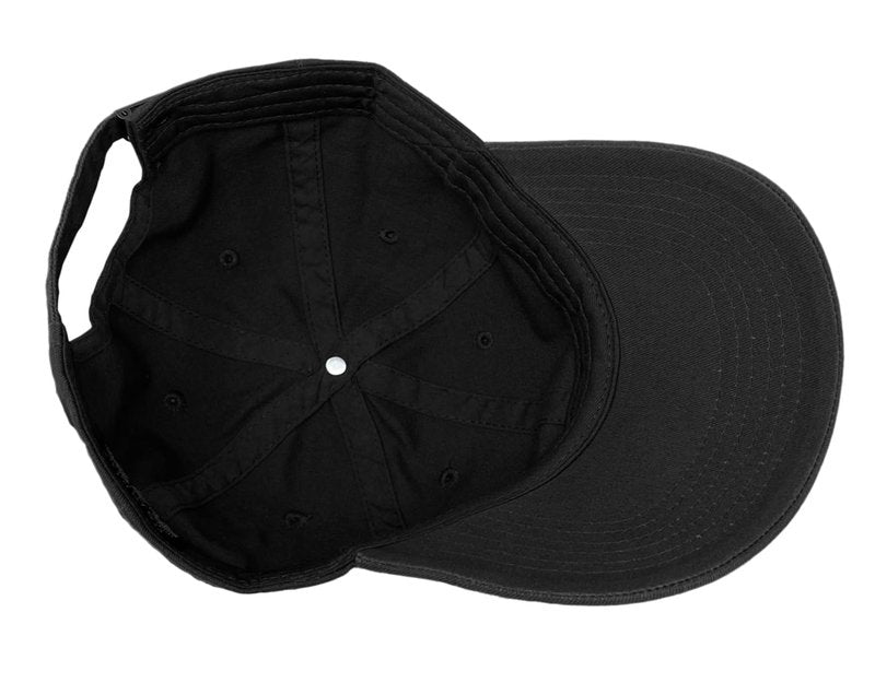 Glory Max 100% Cotton Baseball Cap Classic Plain Low Profile Golf Dad Hat Buckle Adjustable (Black)