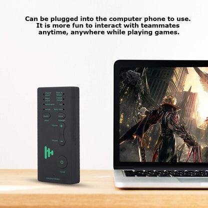 2.95 x 1.38 x 0.43inch Voice Changer for Portable Microphone Sound Effect Live Broadcast Voice Disguiser for Mobile Phone PC Laptops Games