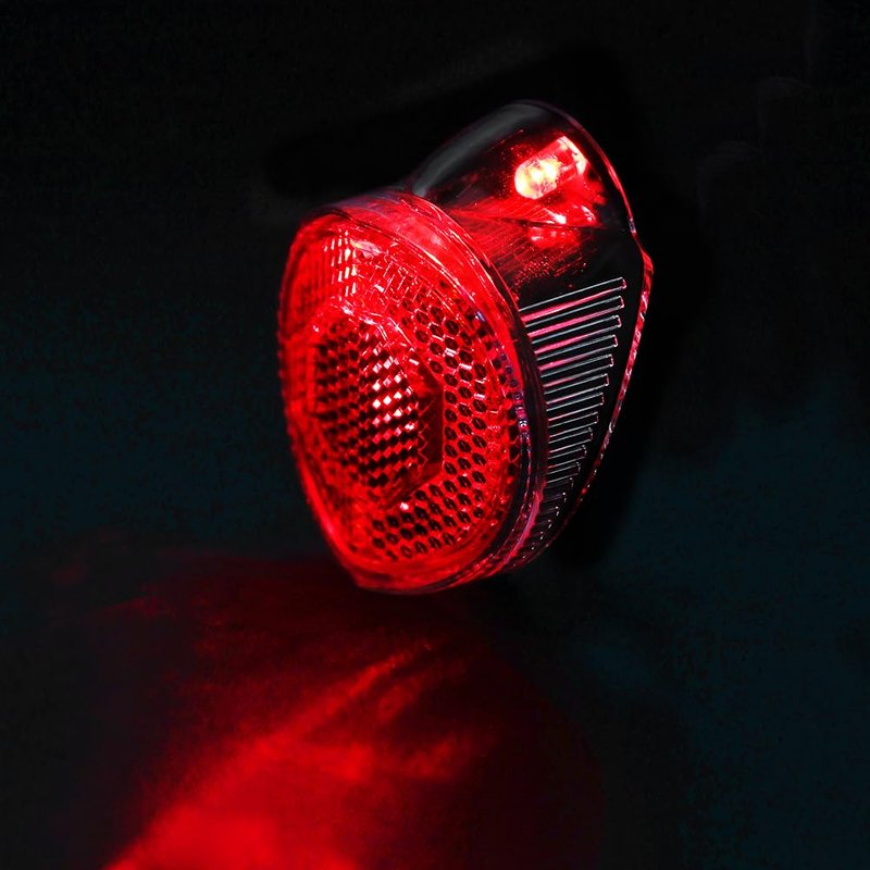 Rear Fender Reflector Bicycle Accessory Bike Part Oval Mugguard Safety Warning Night Riding with Light for Alert(Luminous Reflector)