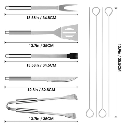 BBQ Utensil Set Stainless Steel Professional Barbecue Accessories Grill Tool with Bag Easy to Carry