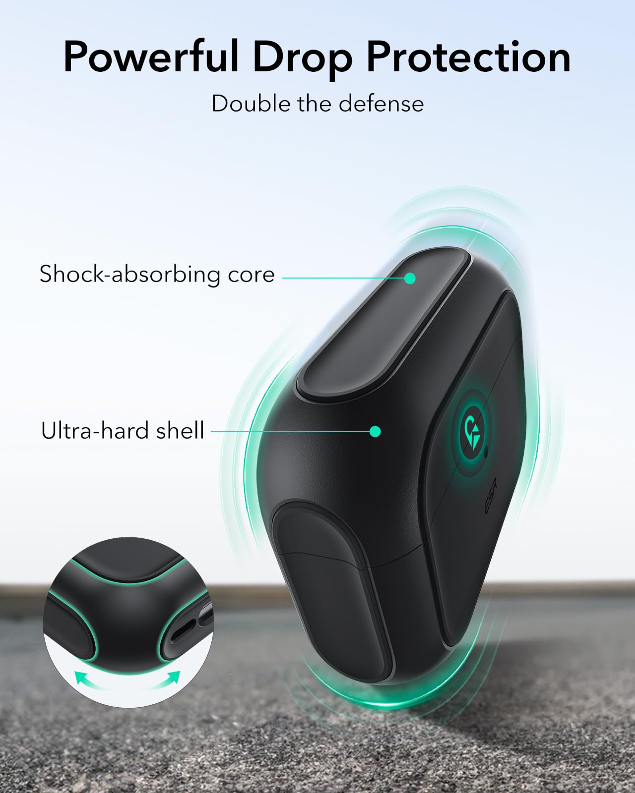 ESR for AirPods Pro 3 Case, Compatible with AirPods Pro Case 3rd Generation (2025), Compatible with MagSafe, Full Drop Protection Cover with Lanyard, Black