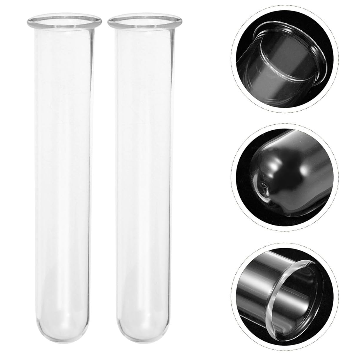 INOOMP Glass Test Tube Vases Hydroponic Plant Holders 2.5X3X18Cm Borosilicate Glass Propagation Tubes for Wall Terrarium and Home Décor 4pcs Set