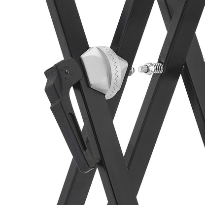 Amazon Basics Sturdy Keyboard and Piano Stand, Heavy-Duty Adjustable, Height-Adaptive X-Shape Design, Black