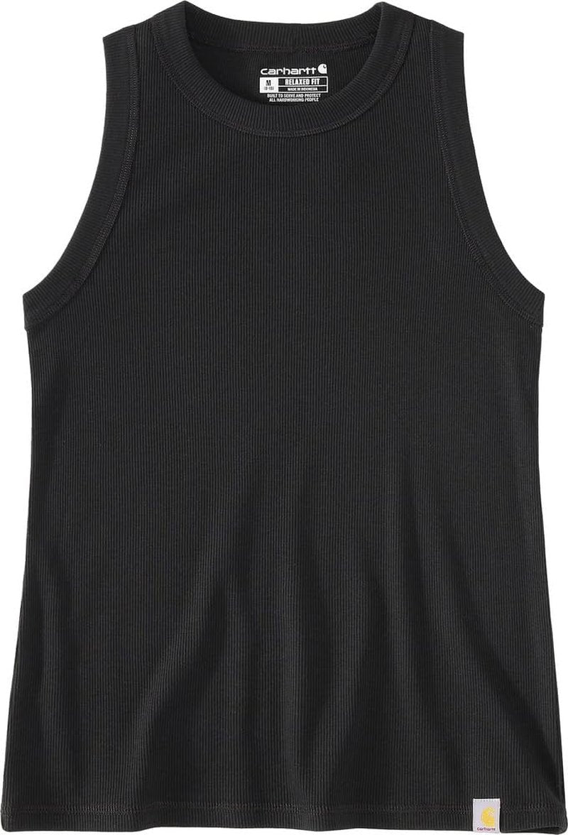 Carhartt Women's Tencel™ Fiber Series Fitted Ribbed Tank, Black, 3X-Large